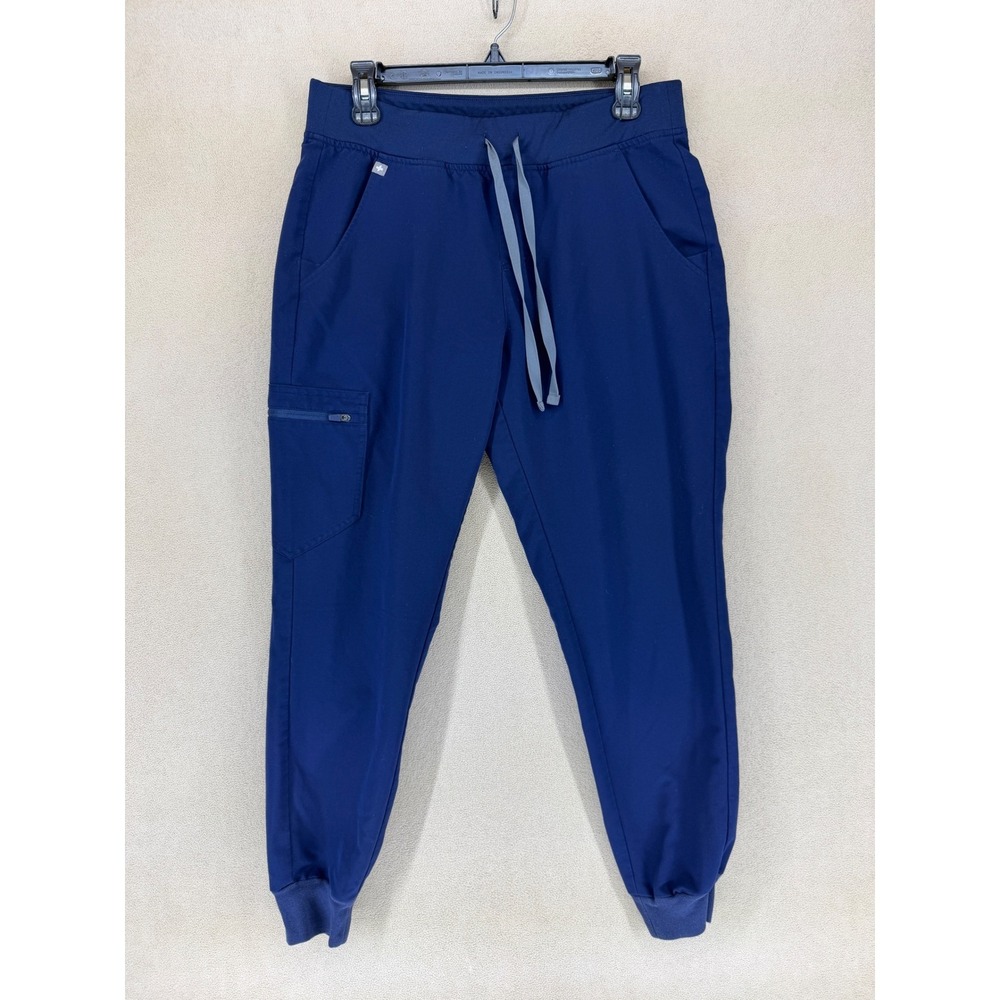 FIGS Zamora Jogger Scrub Pants Women Size M Navy Blue W18SW2005 Cargo Pockets